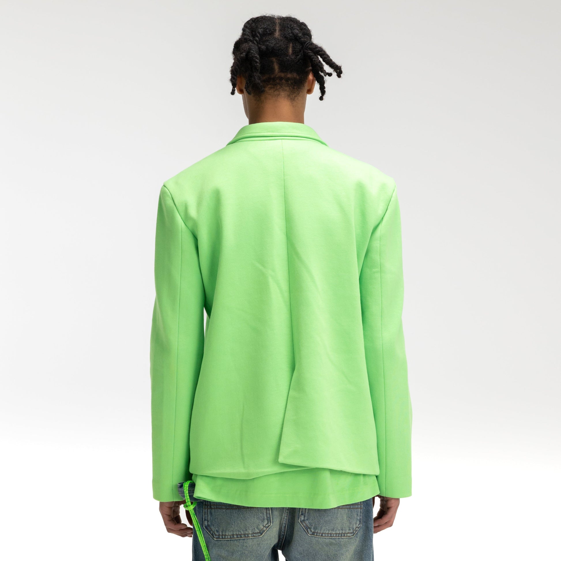 Terry Cotton Blazer | Green