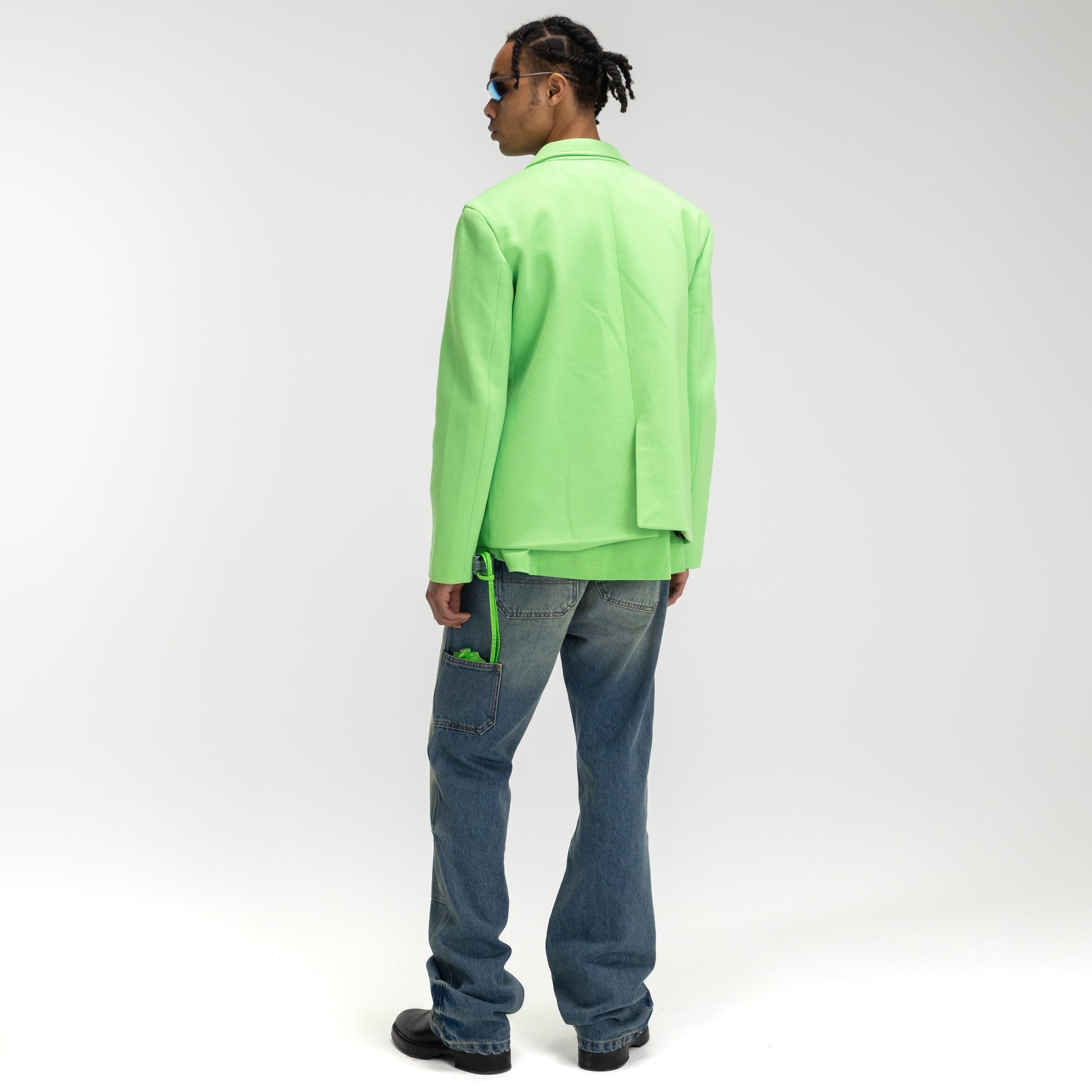 Terry Cotton Blazer | Green