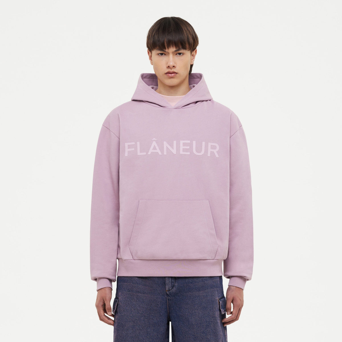 Tonal Logo Hoodie | Mauve