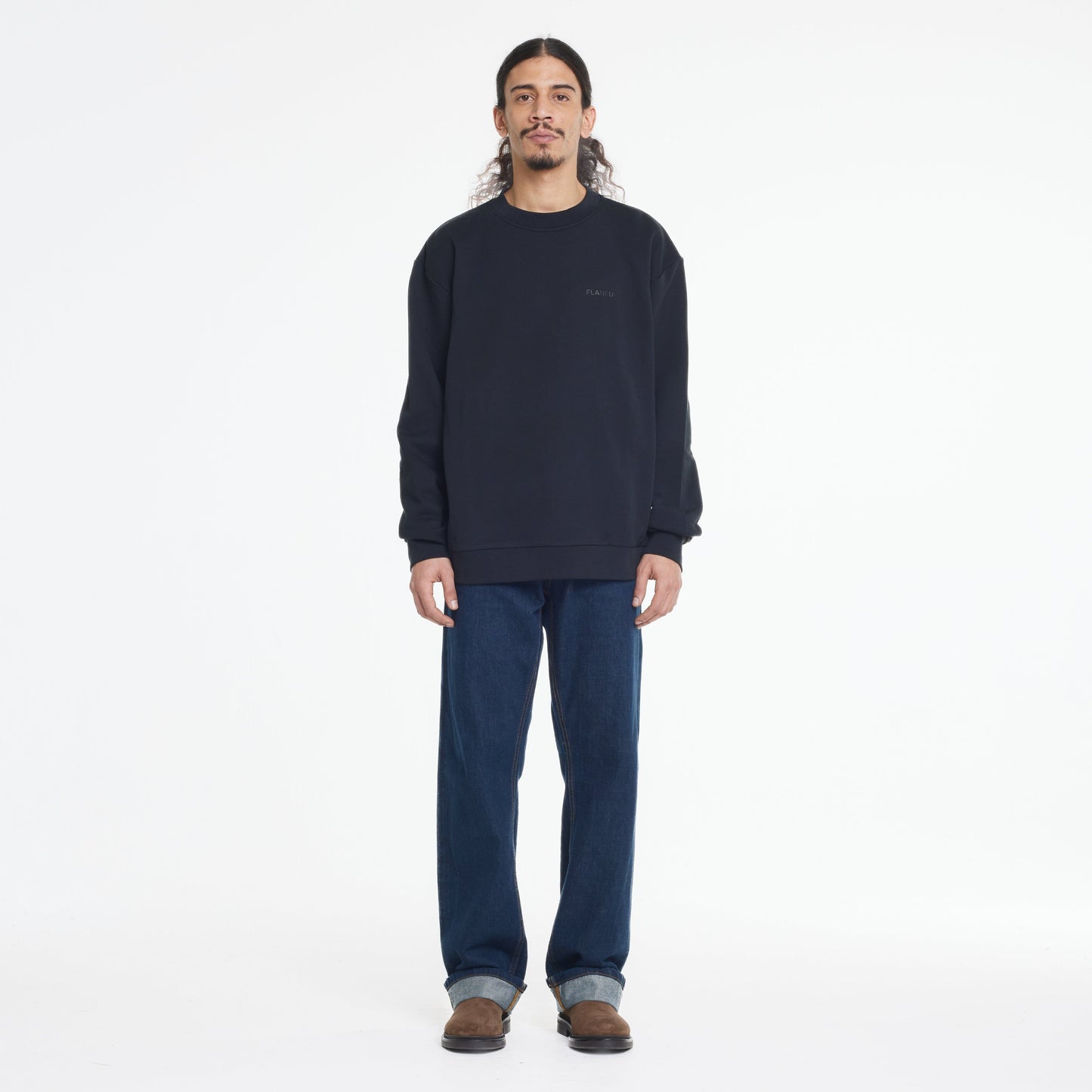 Tonal Logo Sweater | Black