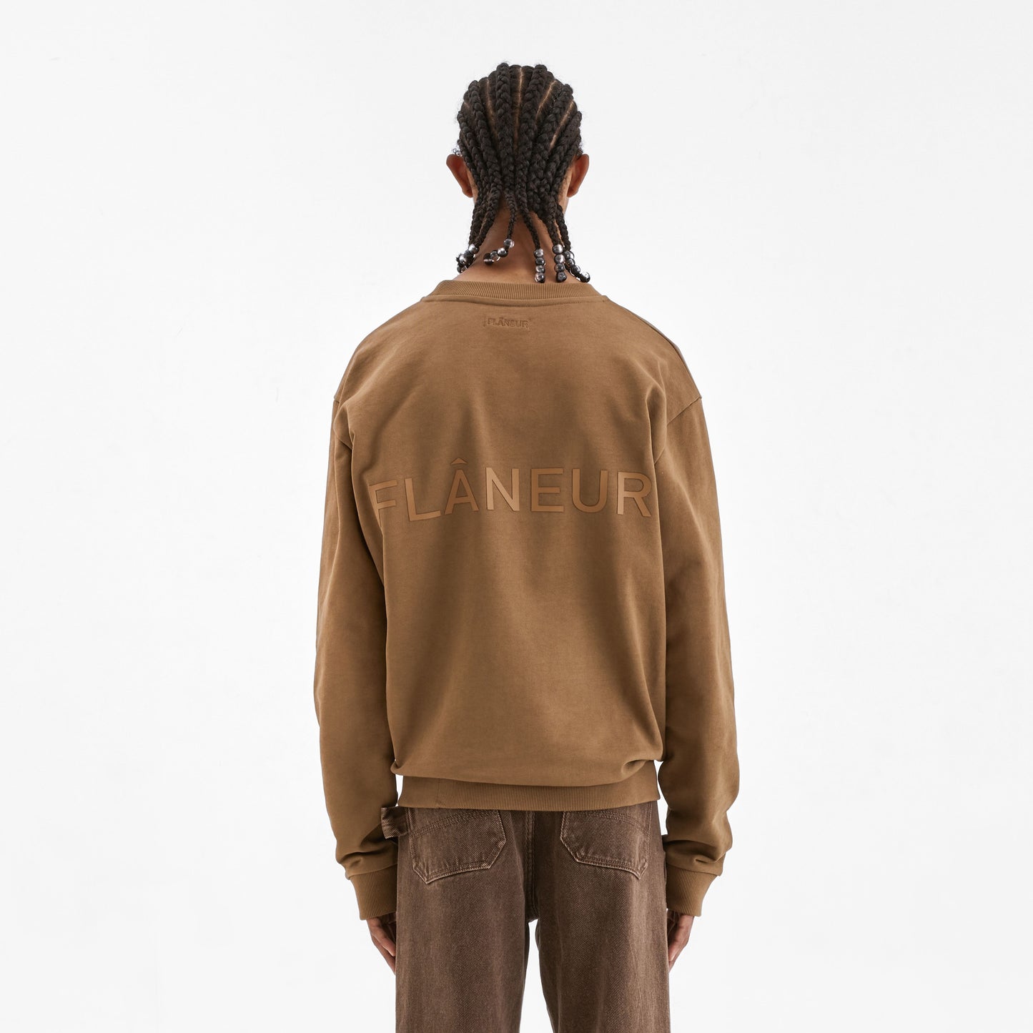 Tonal Logo Sweater Brown