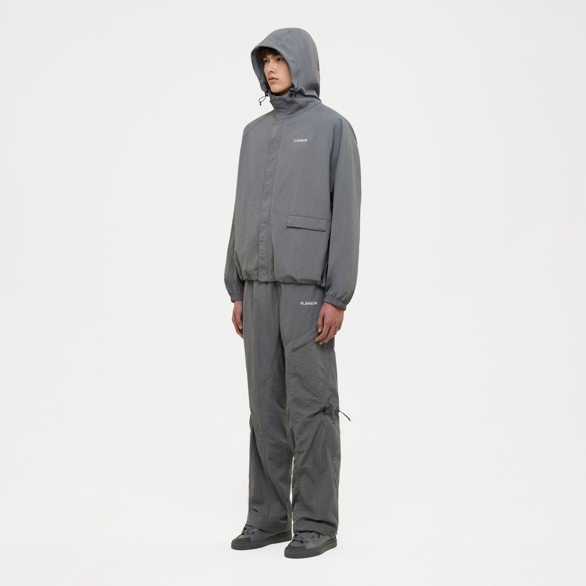 Turtle Nylon Trousers | Grey