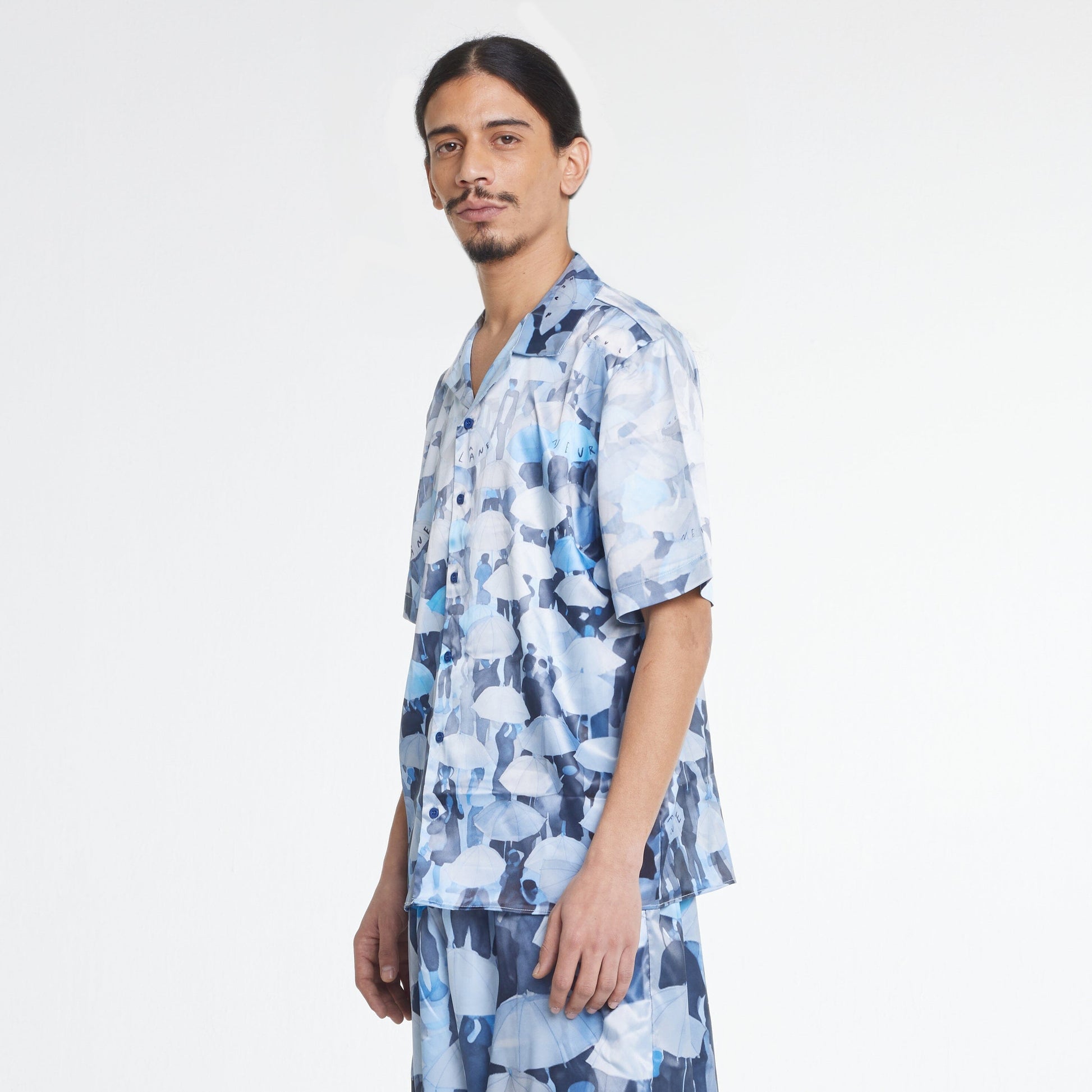 Umbrella Viscose Shirt | Blue