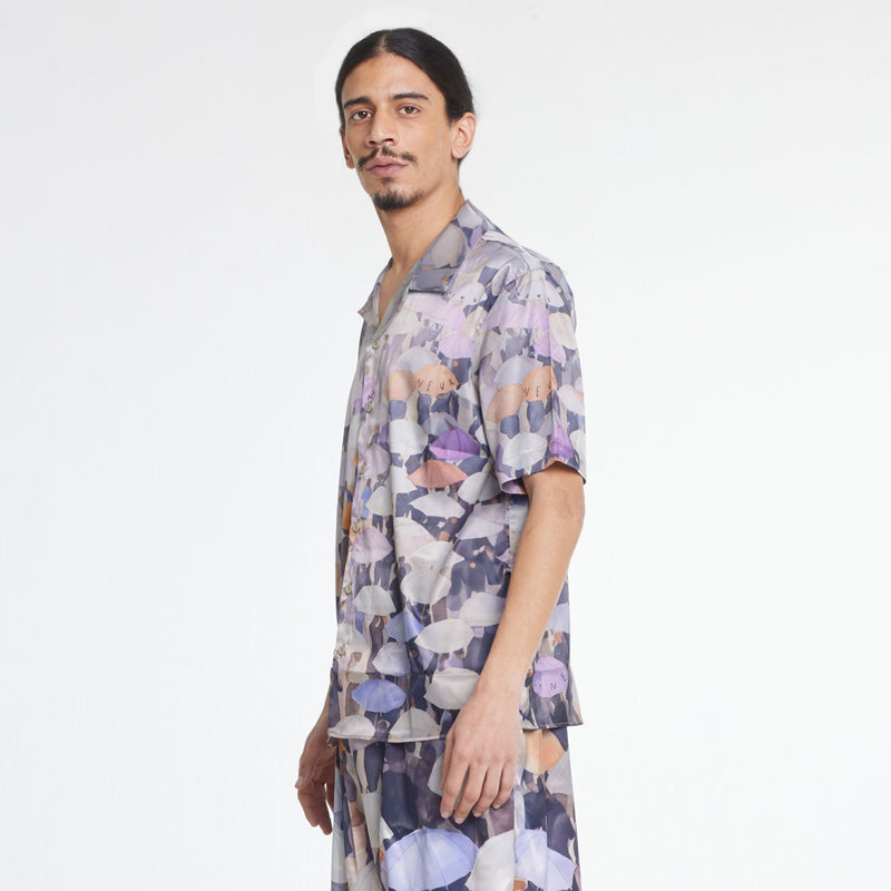 Umbrella Viscose Shirt | Purple