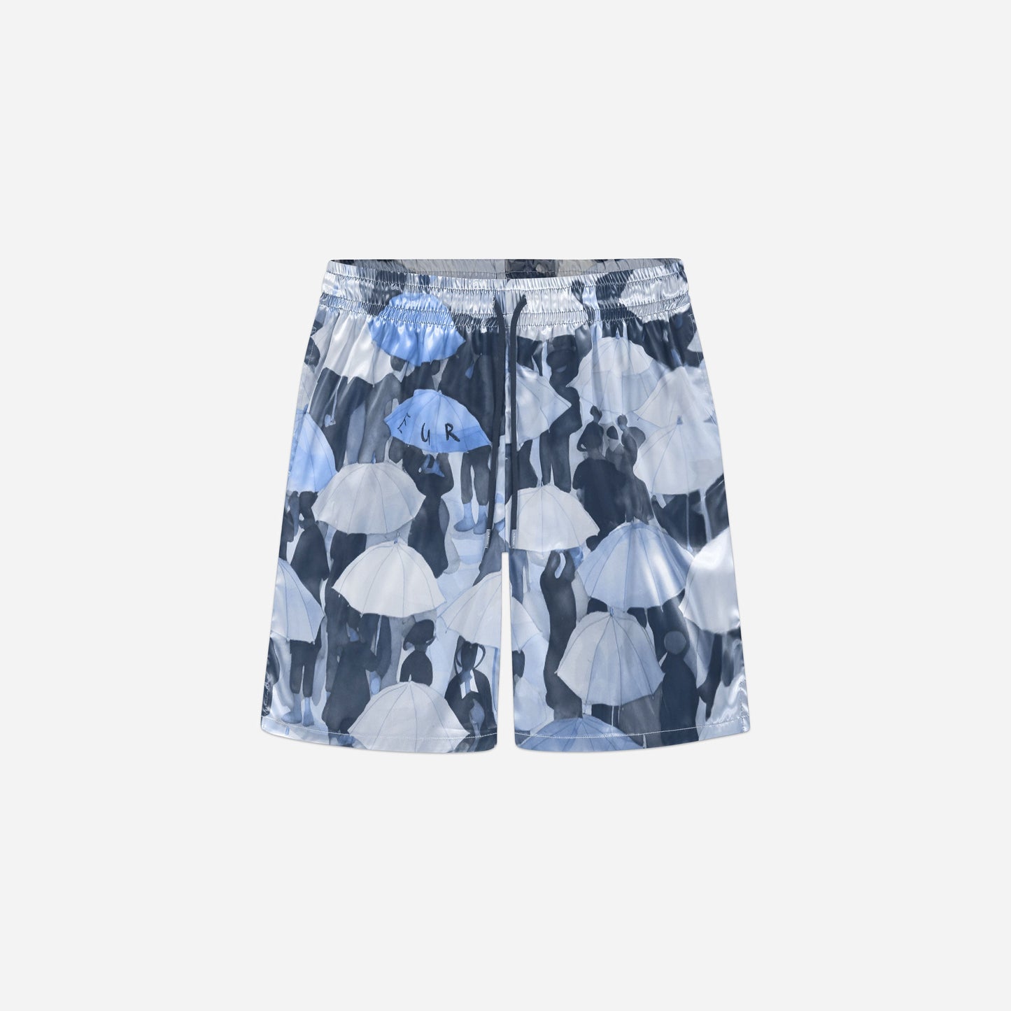 Umbrella Viscose Shorts Blue