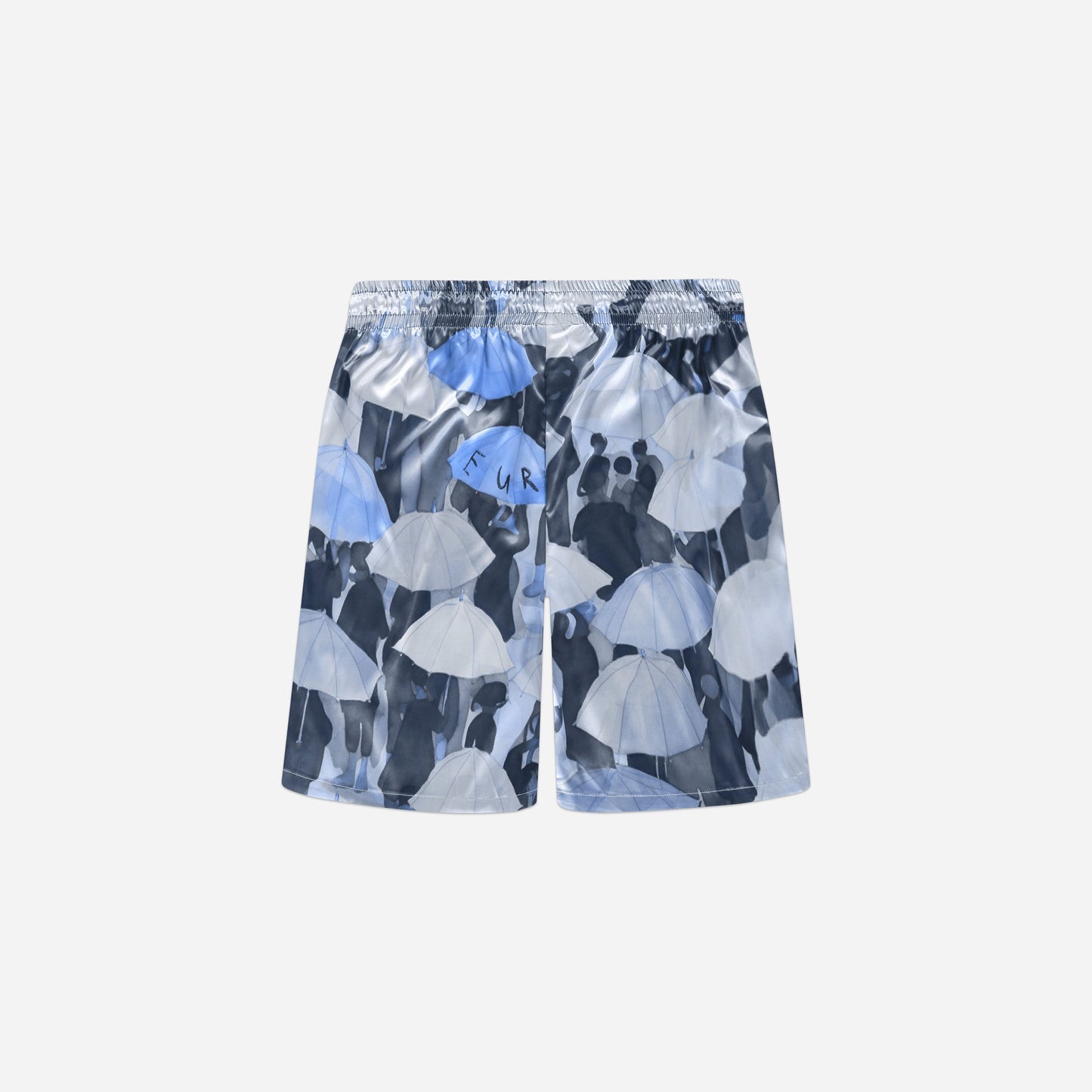 Umbrella Viscose Shorts Blue