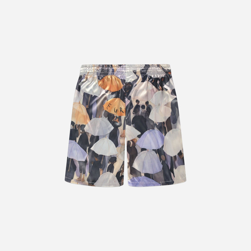 Umbrella Viscose Shorts | Purple