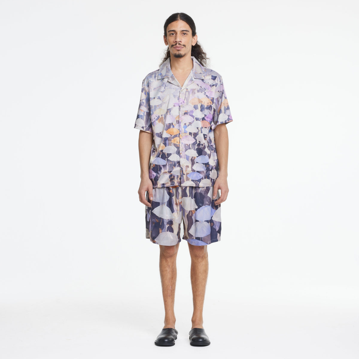 Umbrella Viscose Shorts | Purple