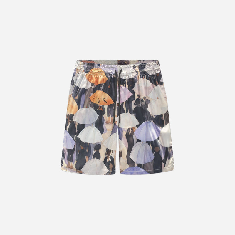Umbrella Viscose Shorts | Purple