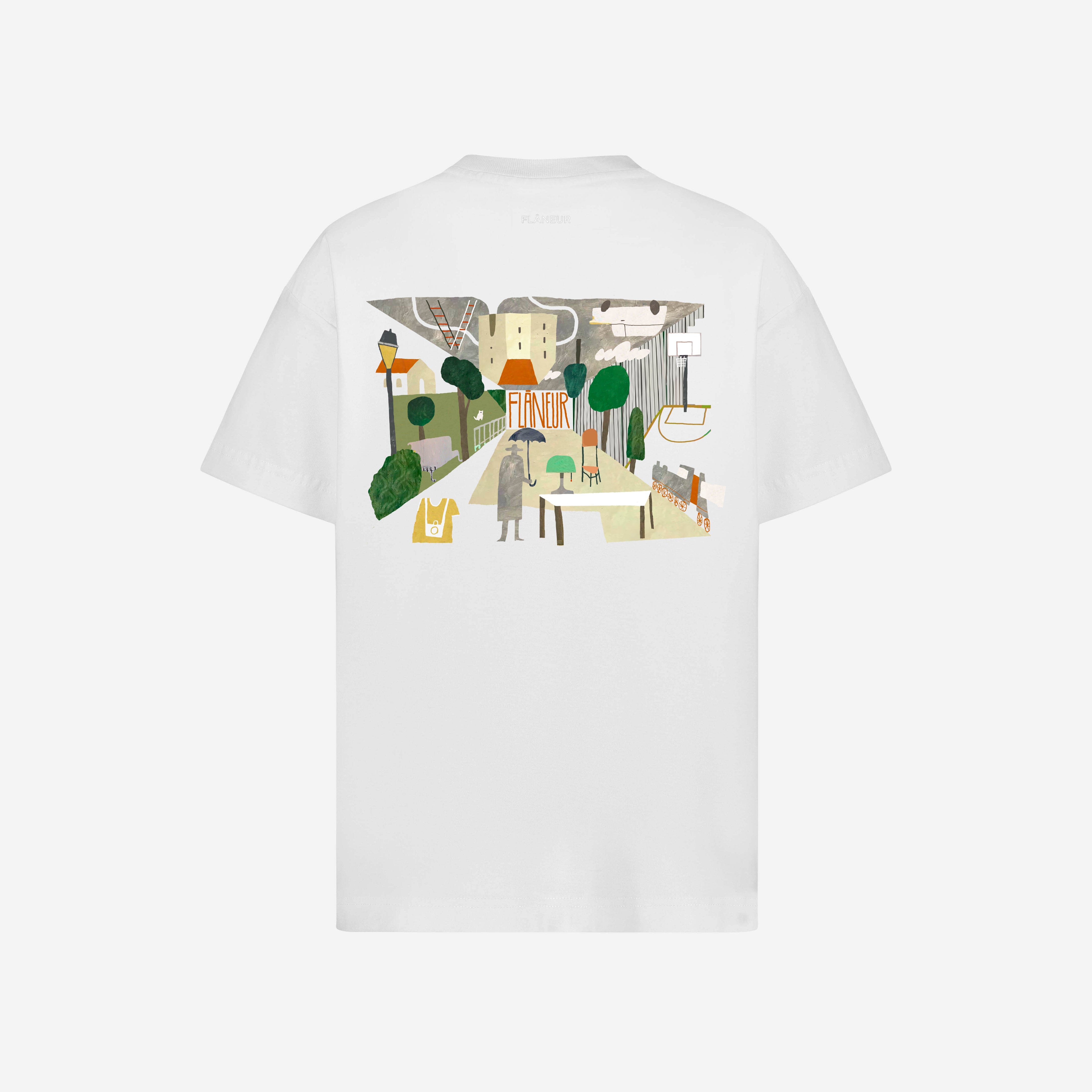 Upside Down T Shirt White FLANEUR