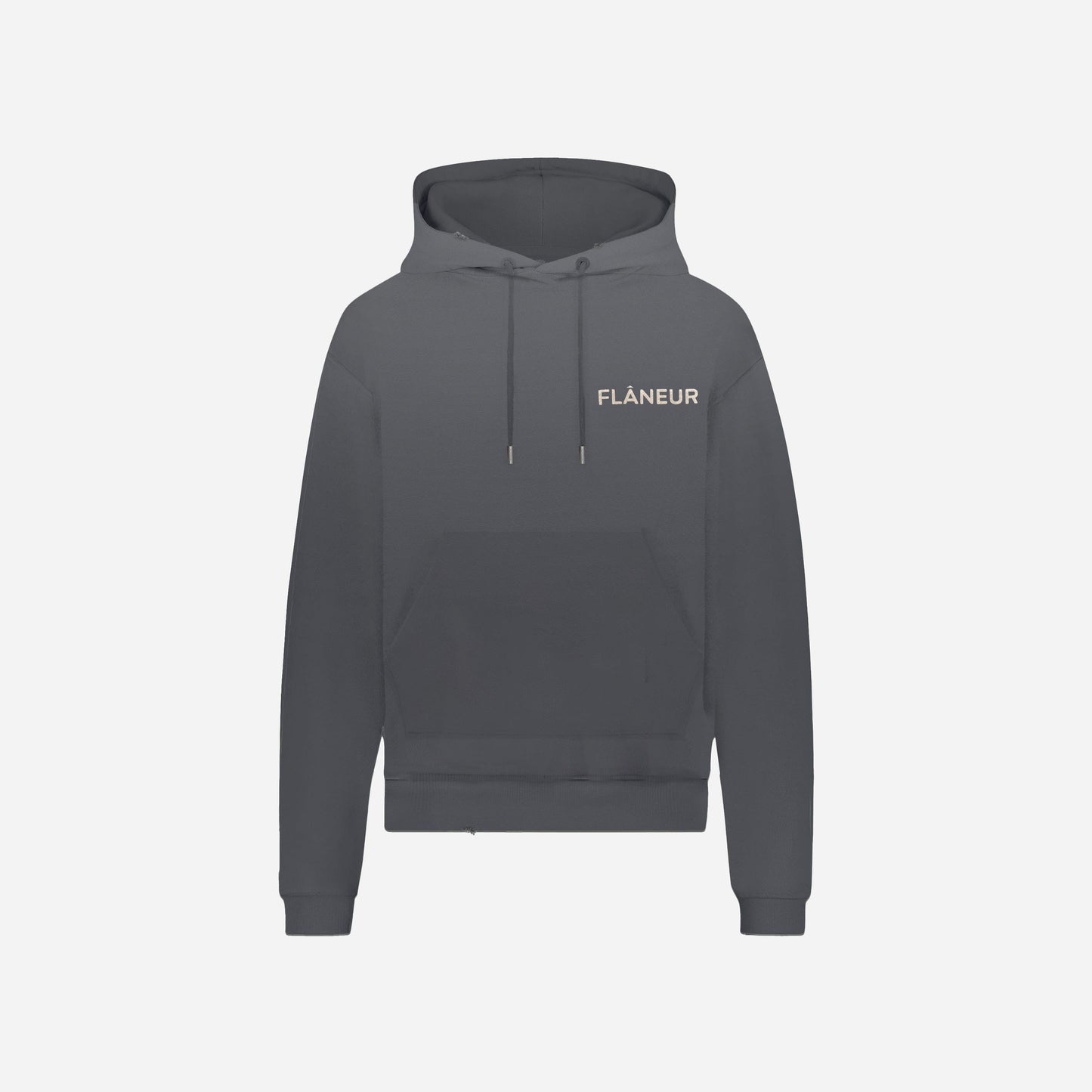 Washed Flâneur Hoodie Black (500GSM)