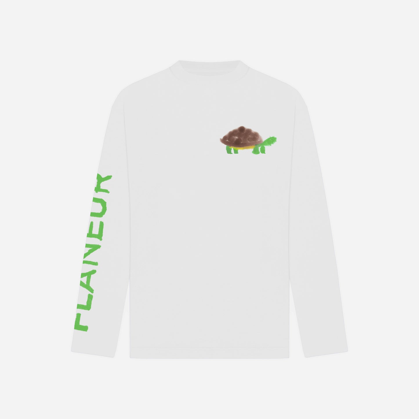 Watercolor Turtle Long Sleeve White