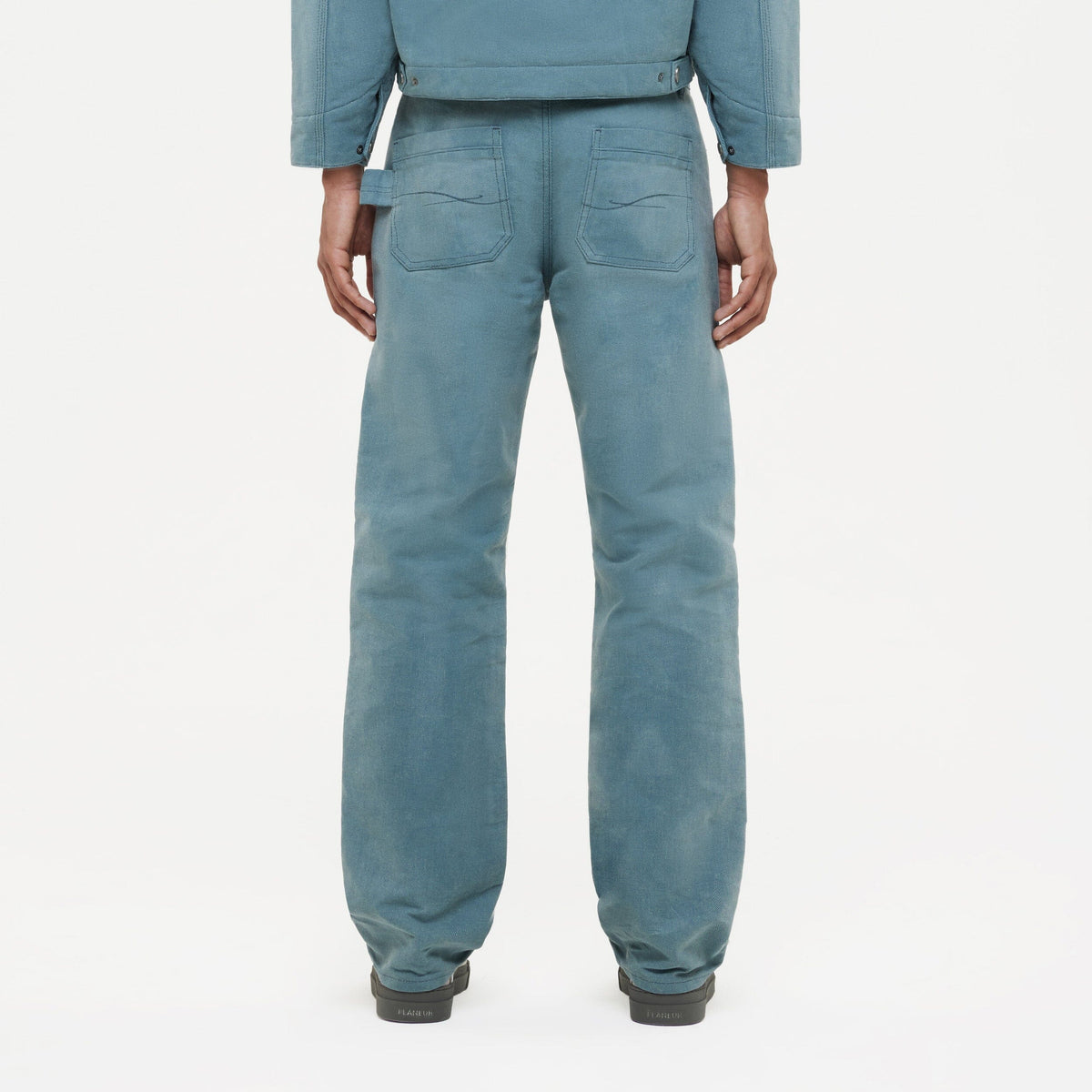 Waxed Denim Jeans | Azure Green