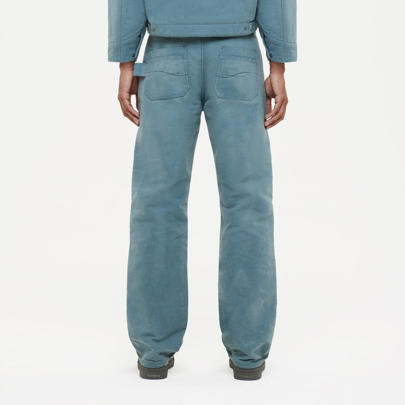 Waxed Denim Jeans | Azure Green