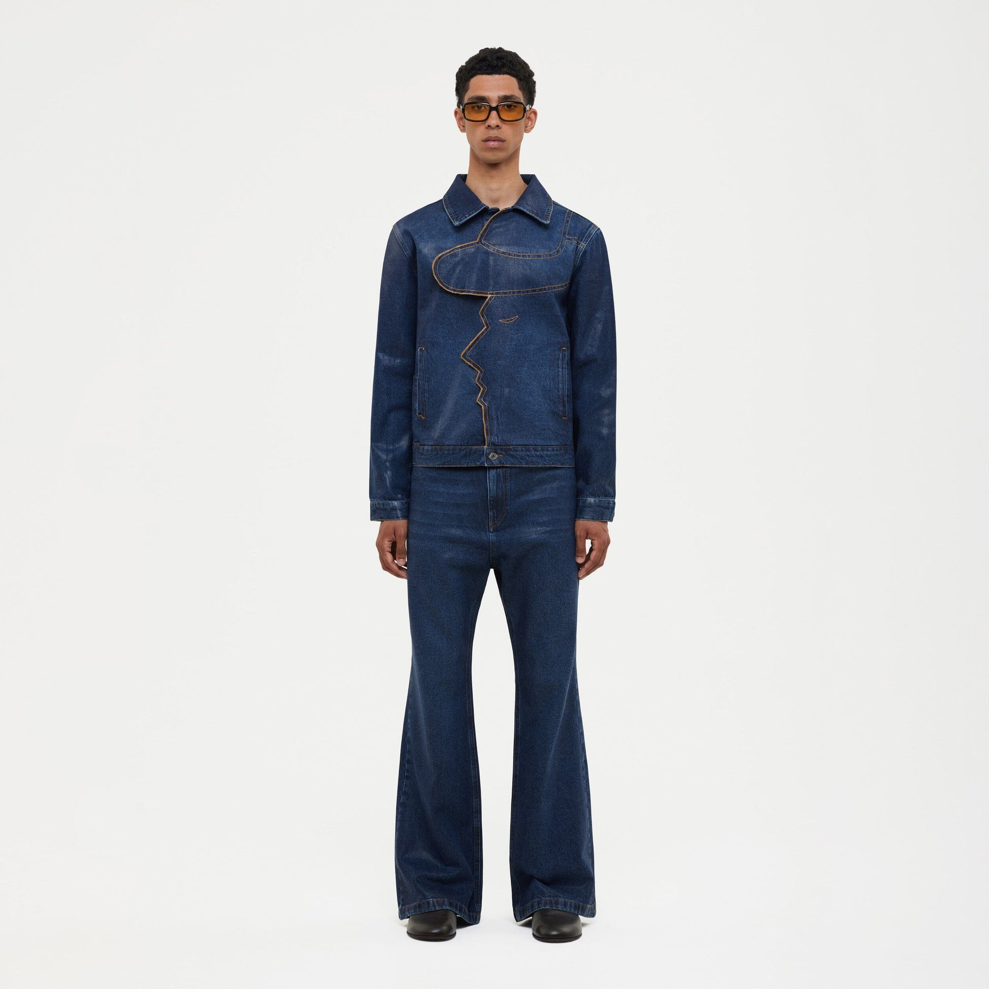 Waxed Metropole Jeans Blue