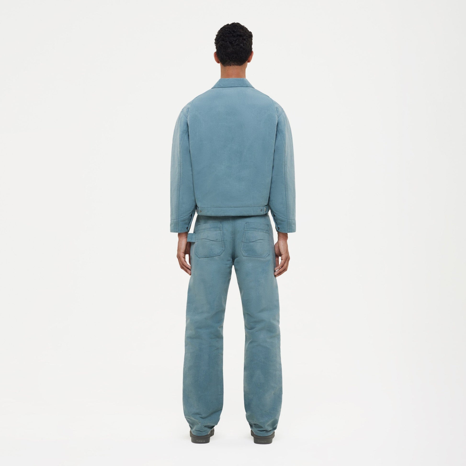 Waxed Worker jacket Azure green