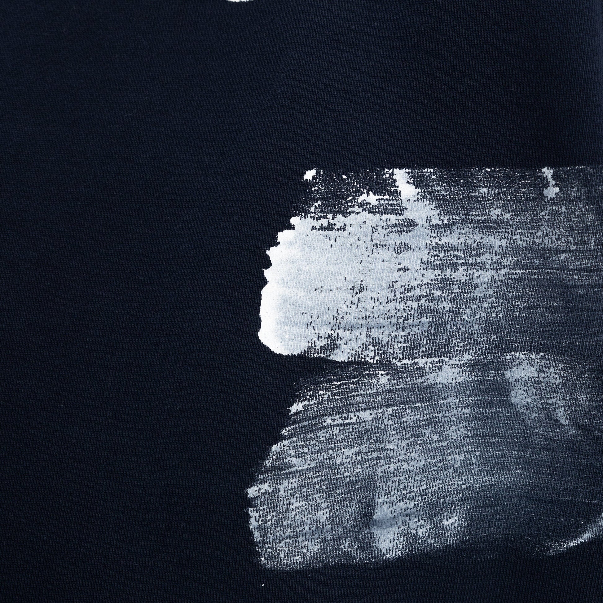 'Atelier' Hoodie with Paint Stains in Navy