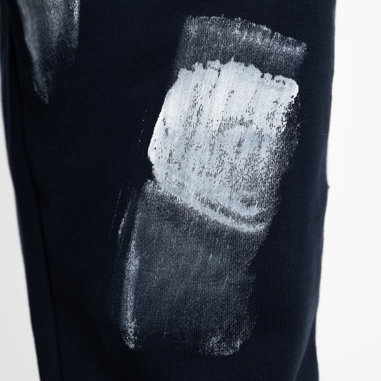 'Atelier' Sweatpants with Paint Stains in Navy