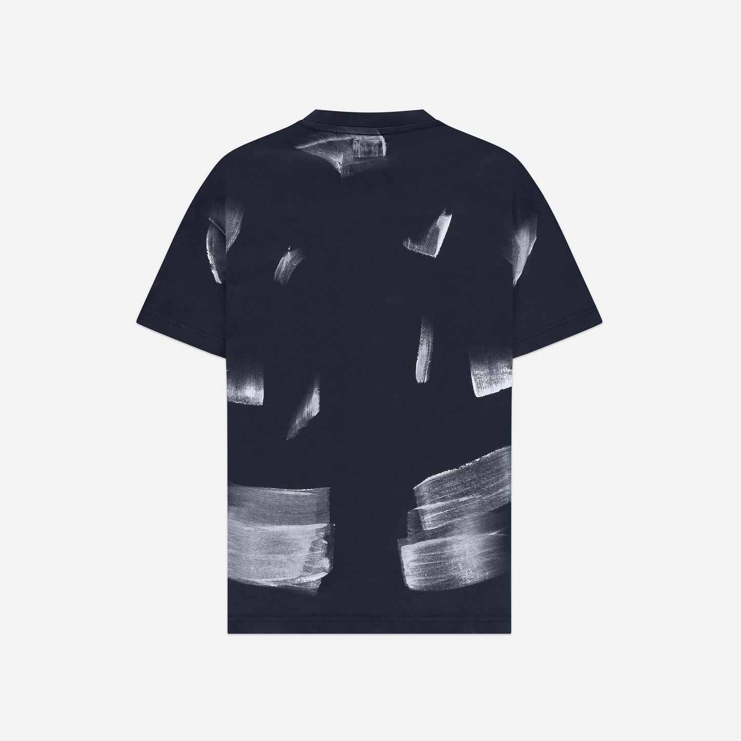 'Atelier' T-Shirt with Paint Stains in Navy
