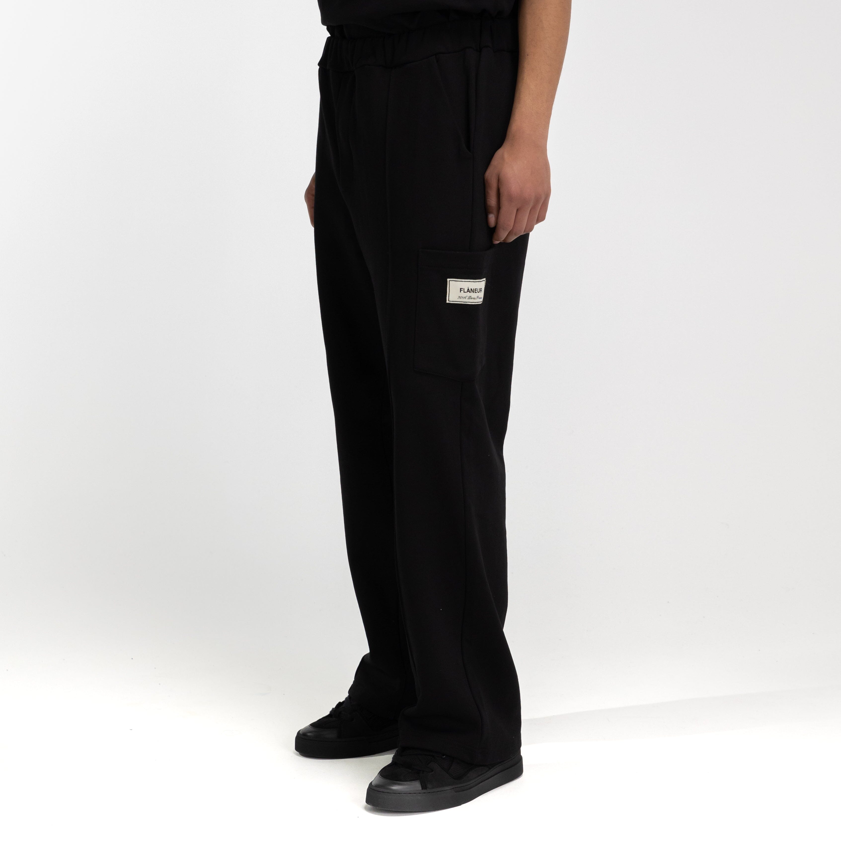 Mens Pants  Pima French Terry Pants Carbon Black