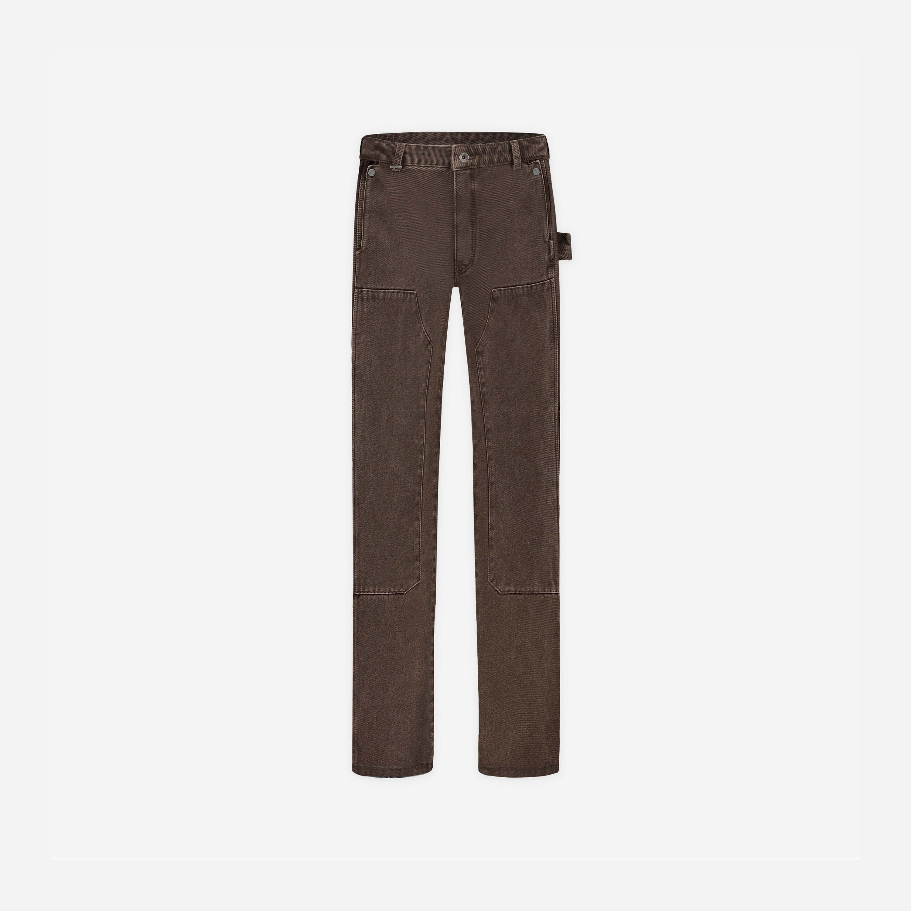 Men's Olive Brown Tinted Straight Fit Denim Jeans | GRJNDJ-136 | Cilory.com