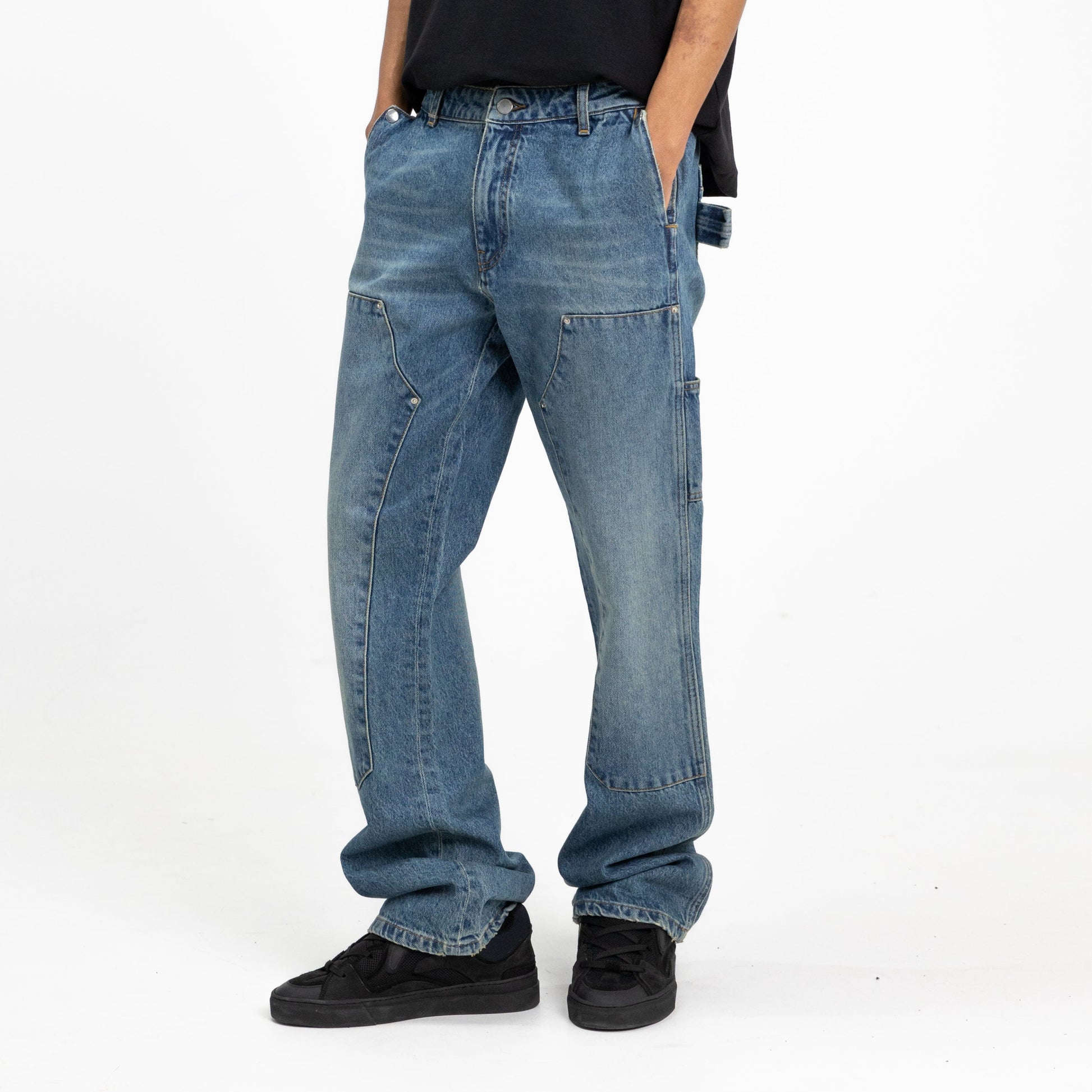 Carpenter Straight Jeans in Blue Denim