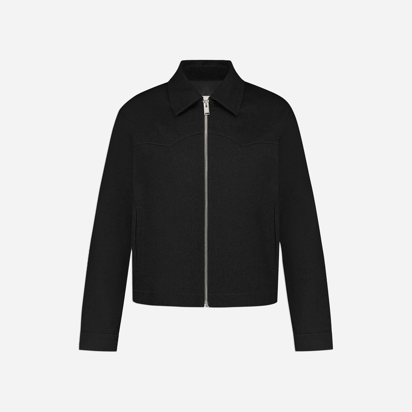 Cropped Workwear Jacket in Black