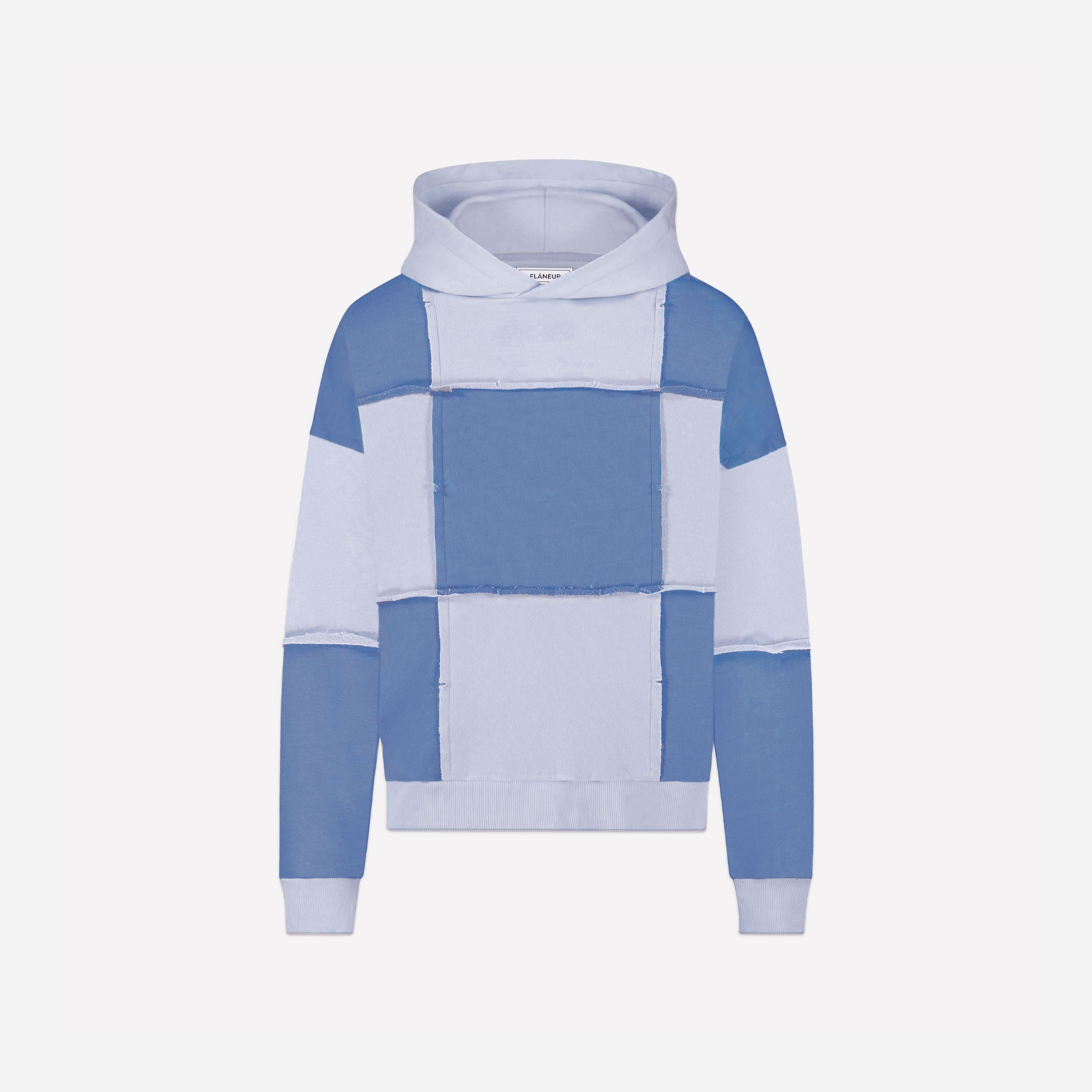 Man cut and clearance sew panel hooded sweatshirt