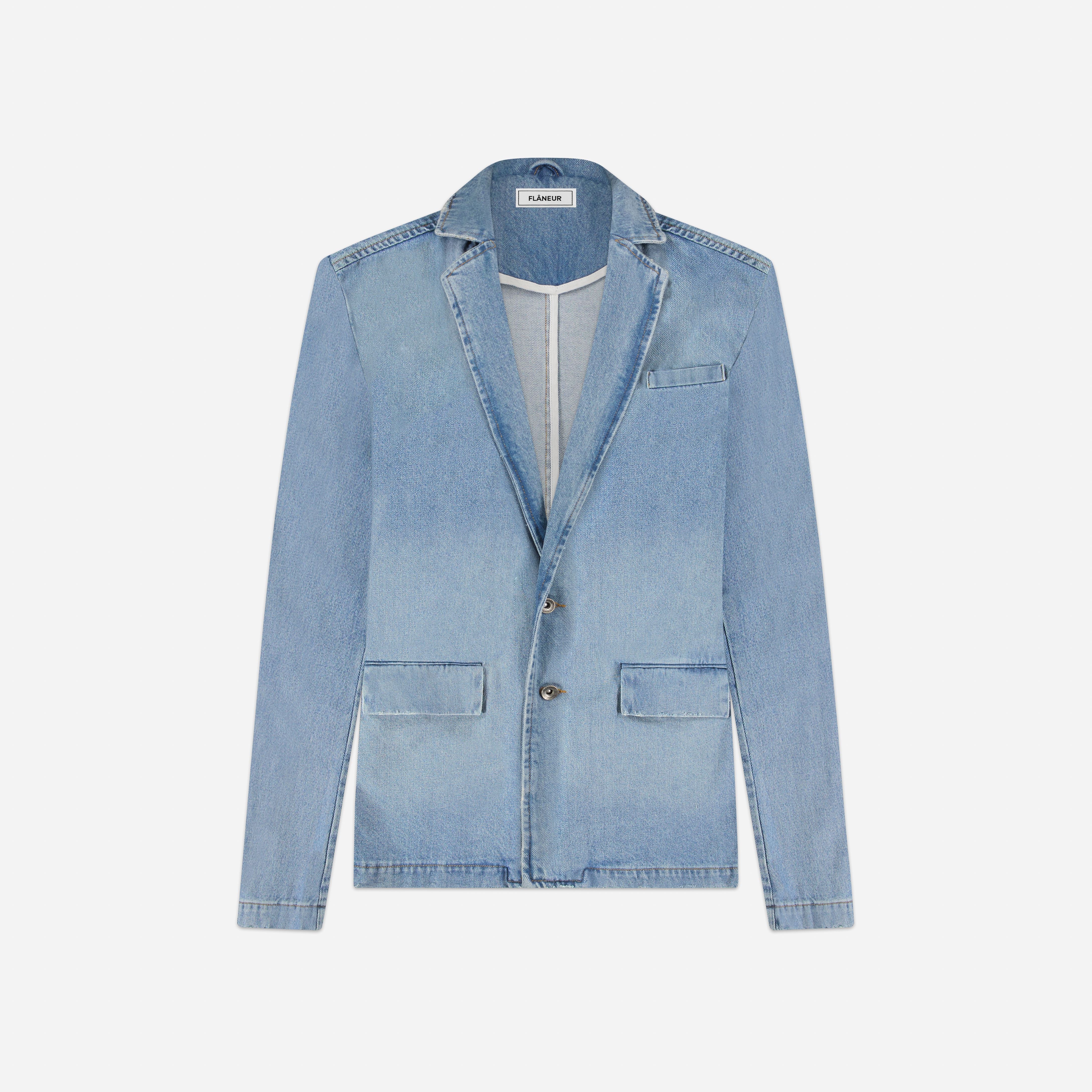 Blue jean hot sale blazer jacket