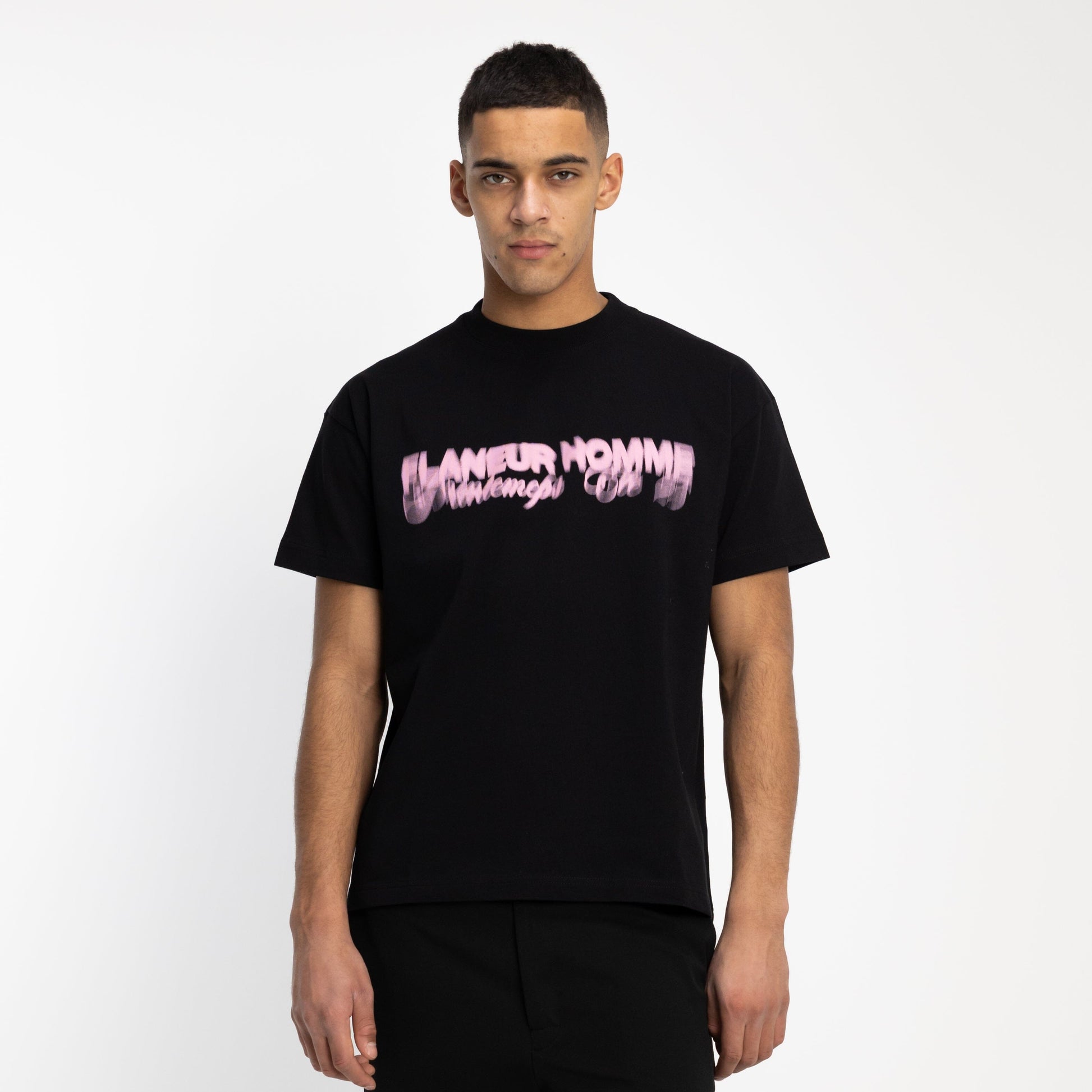 Distorted Printemps-Été T-Shirt in Black
