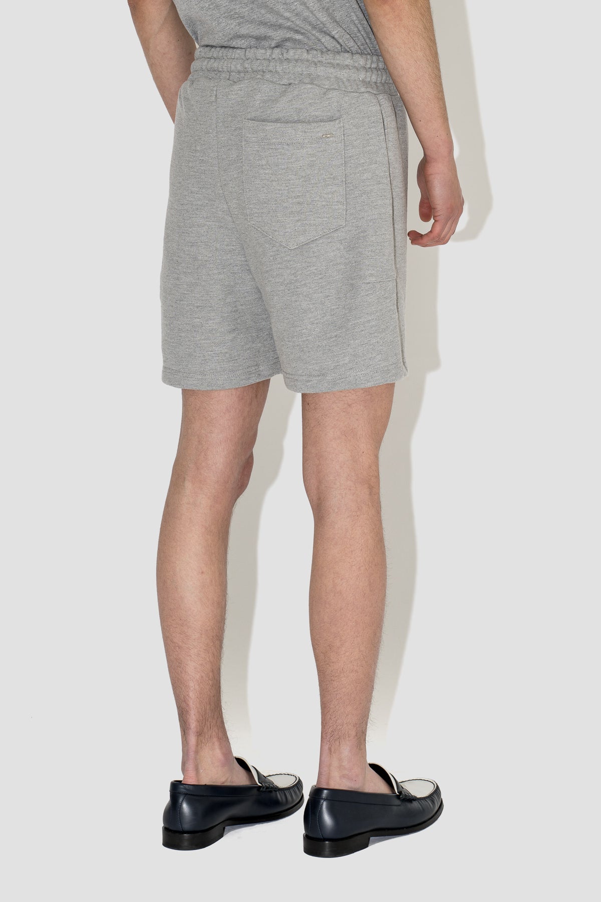 Embroidered Signature Shorts in Heather Grey
