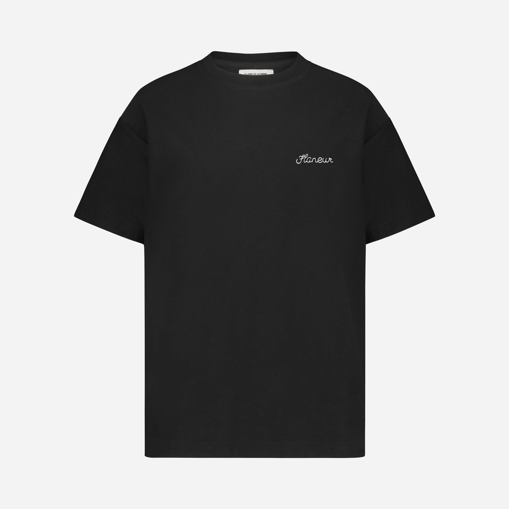 'Flaneur' Signature T-Shirt in Black