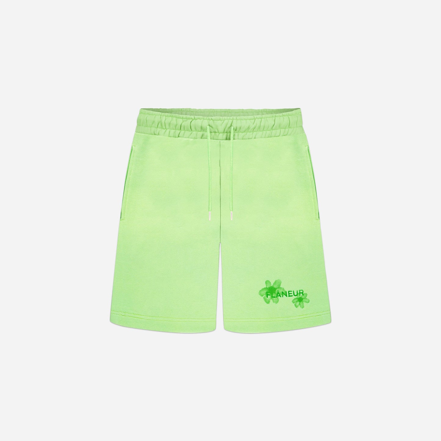 Floral Watercolor Shorts Green