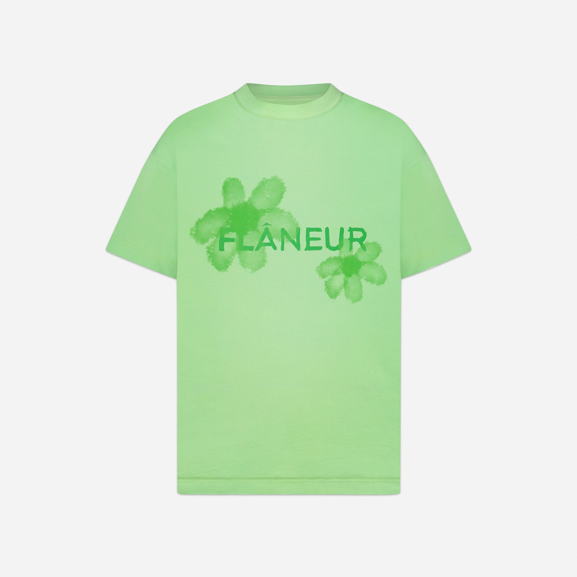 Floral Watercolor T-Shirt Green