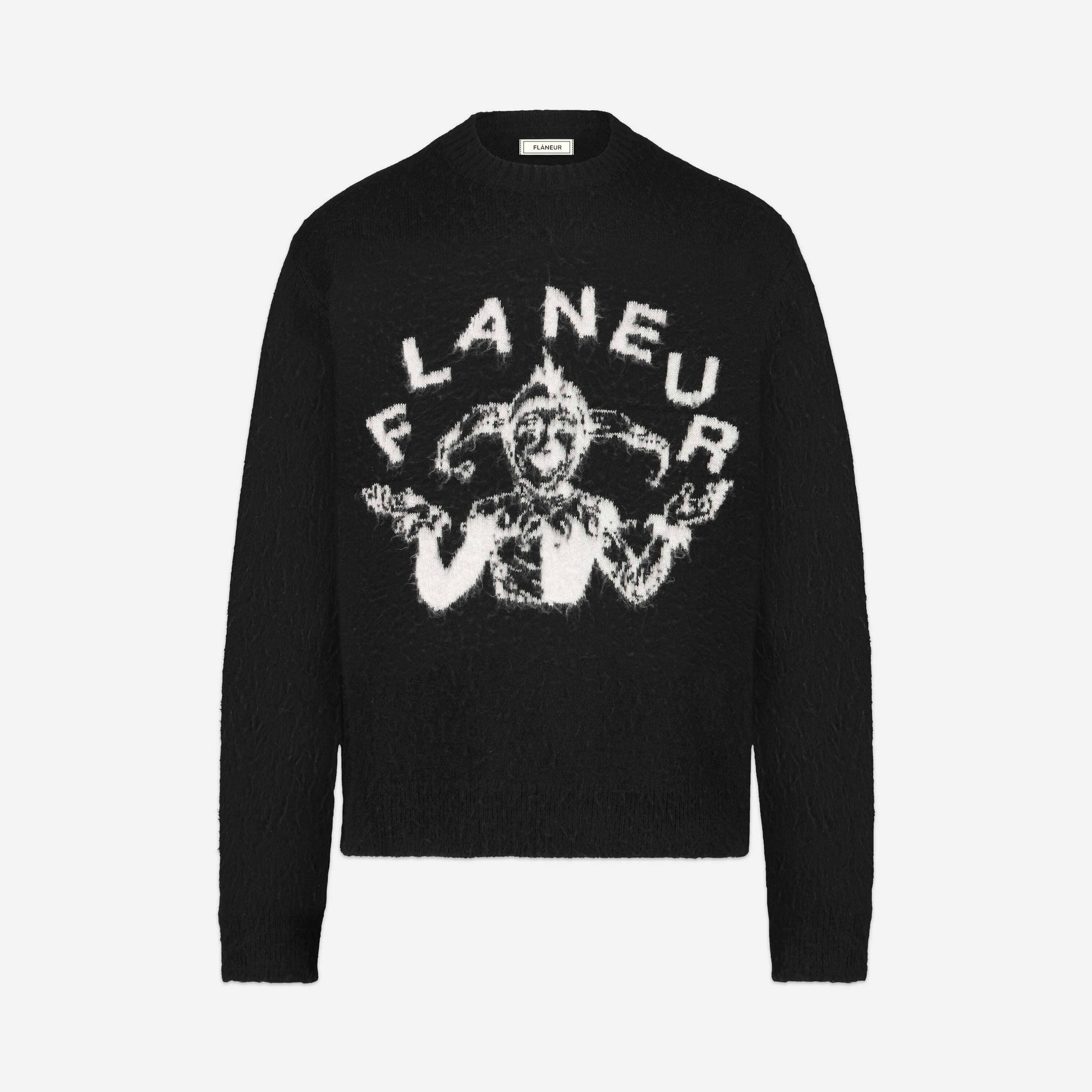 Knitted Joker Sweater in Black