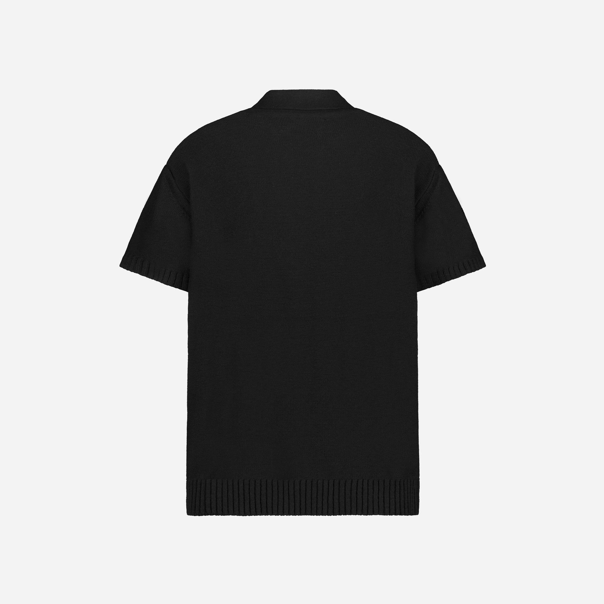 Knitted Polo in Black