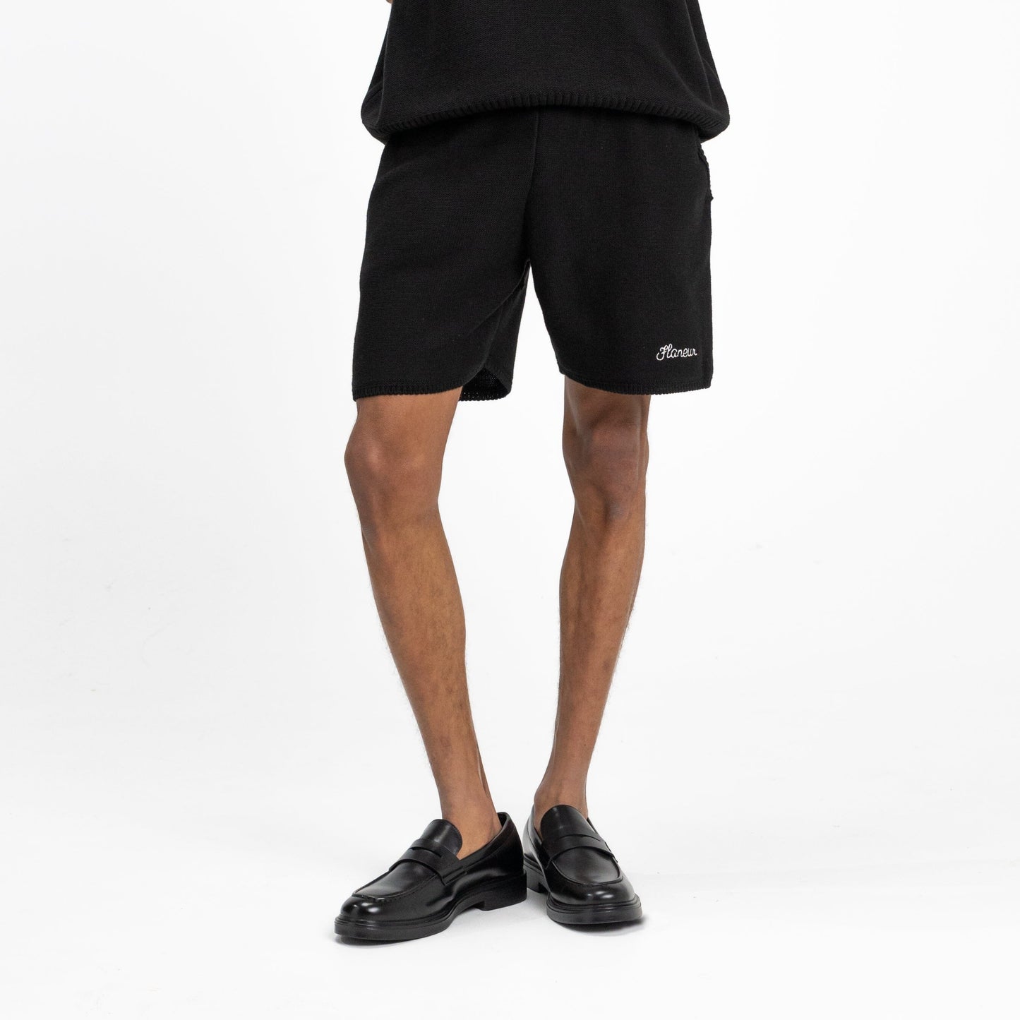 Knitted Shorts in Black