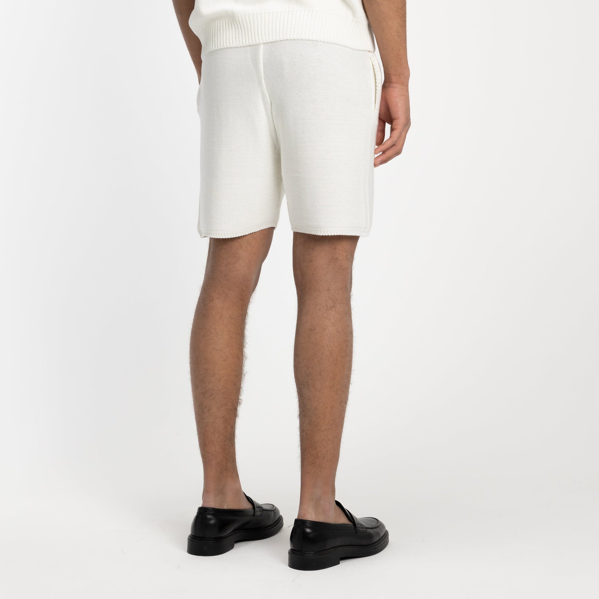Knitted Shorts in Creme