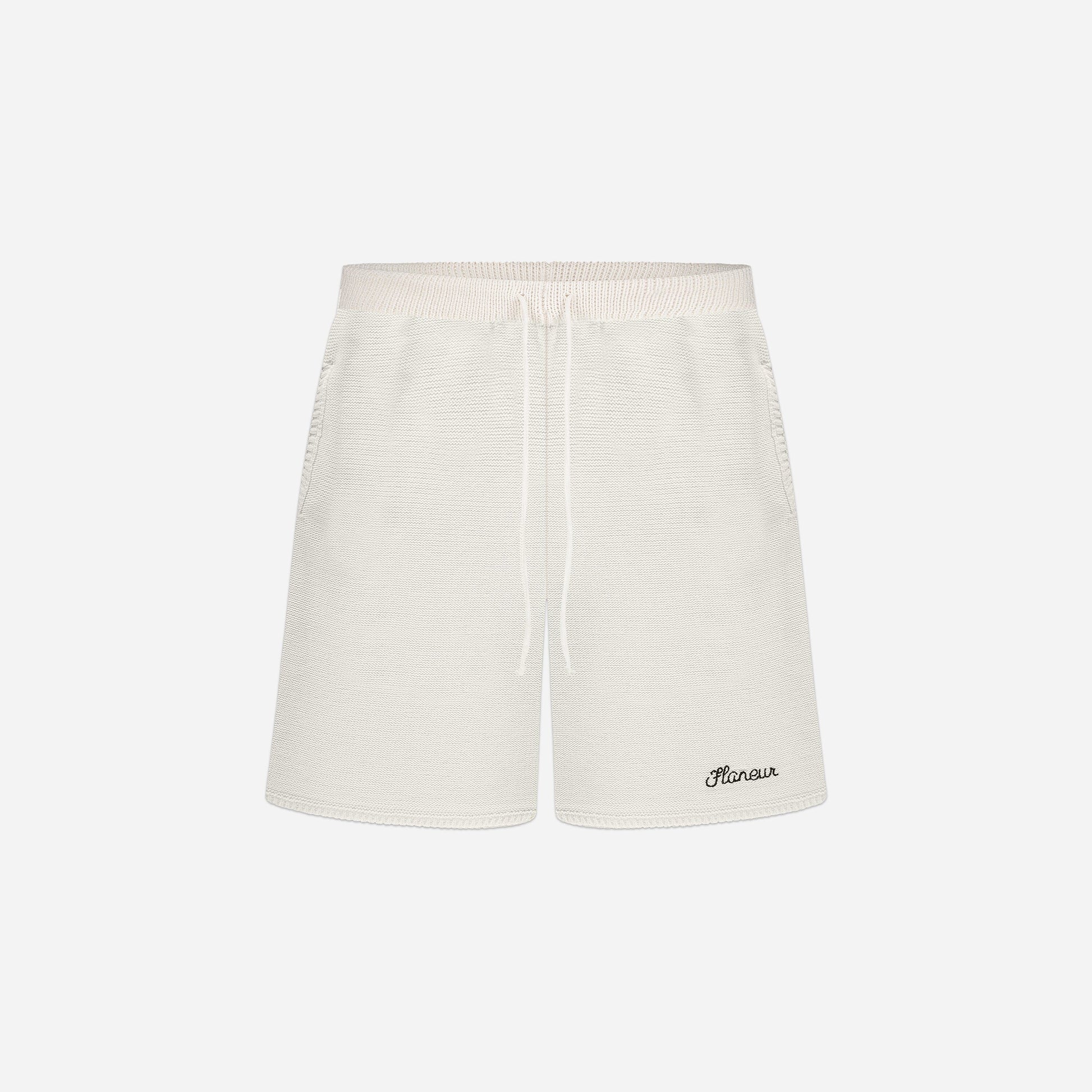 Knitted Shorts in Creme