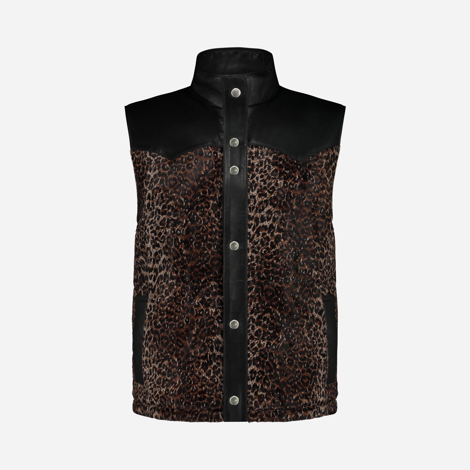 Padded Gilet in Panther