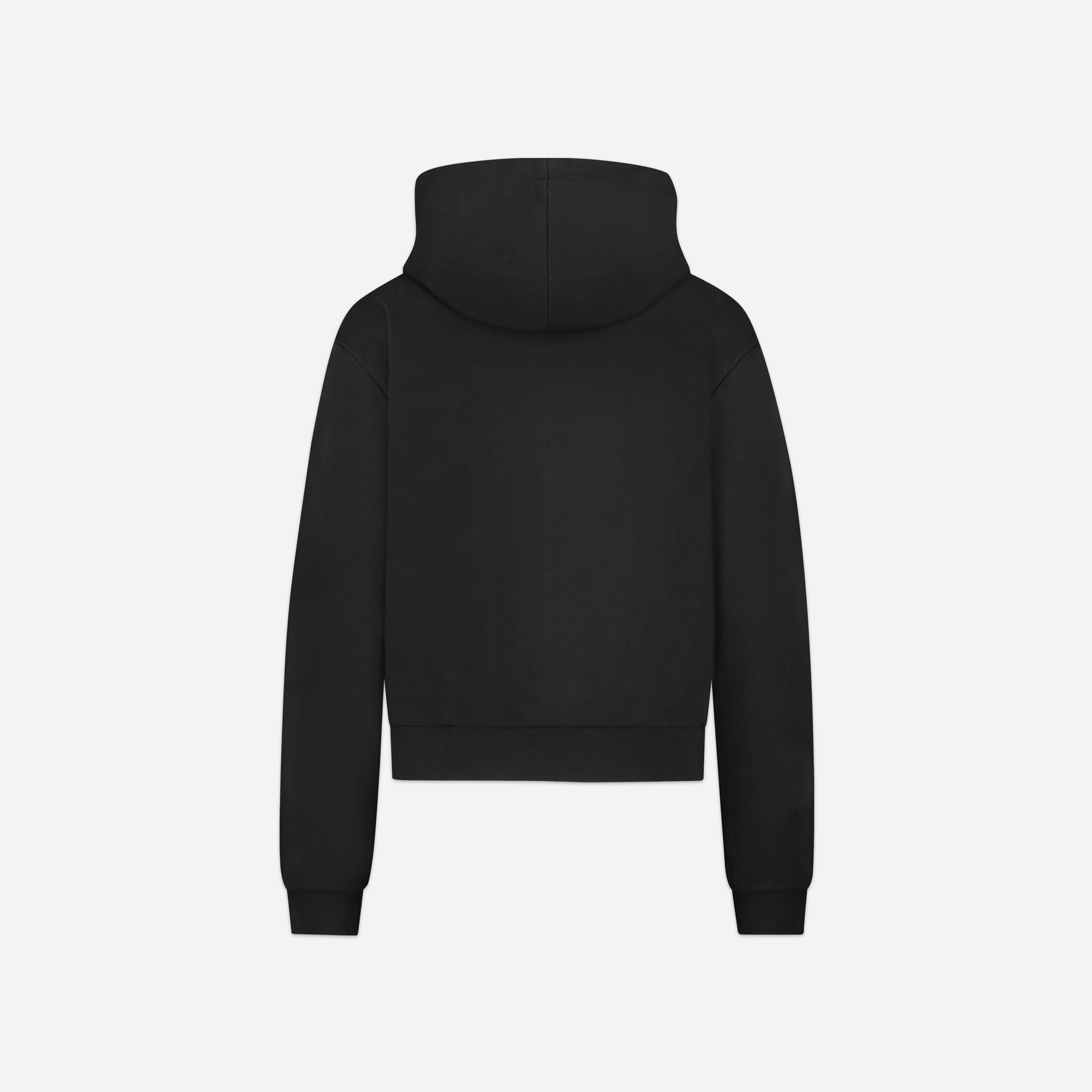 Black high neck outlet hoodie