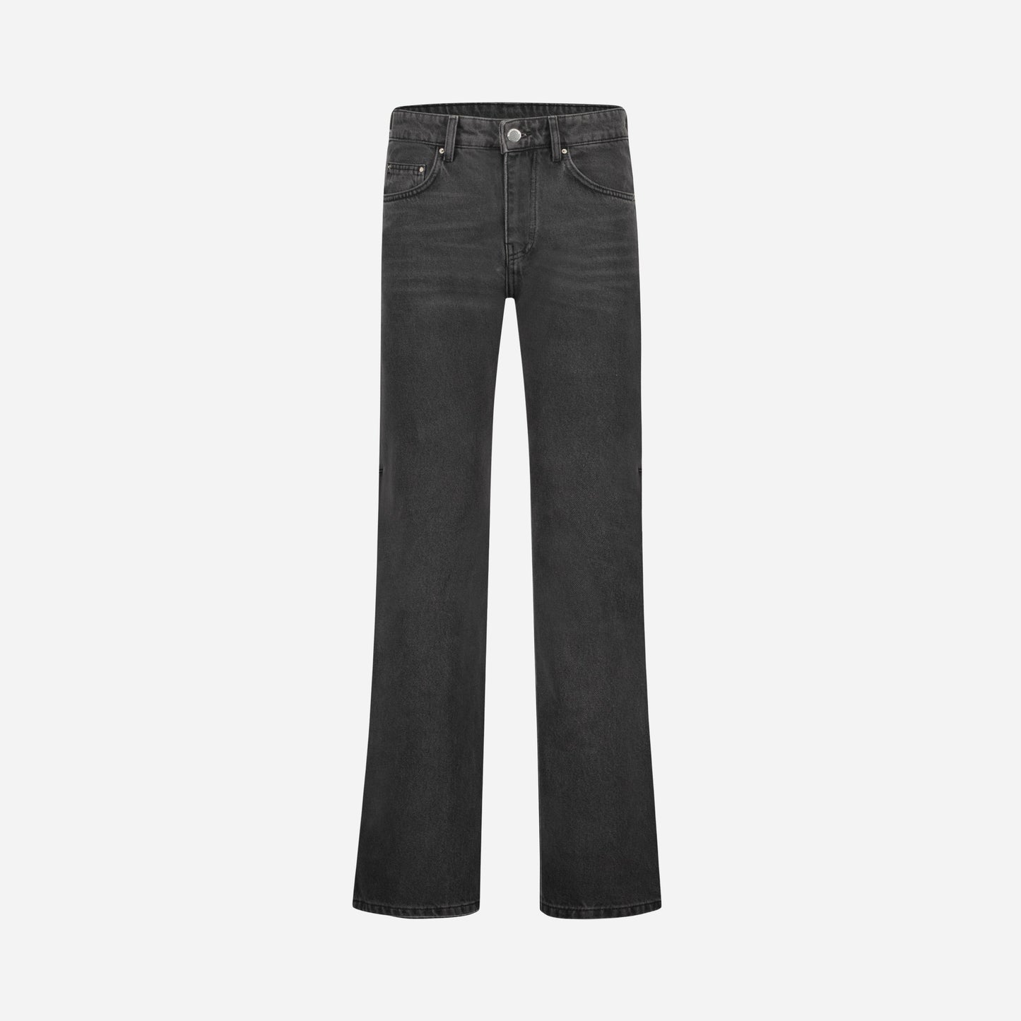 Straight Bootcut Jeans in Ash Grey Denim