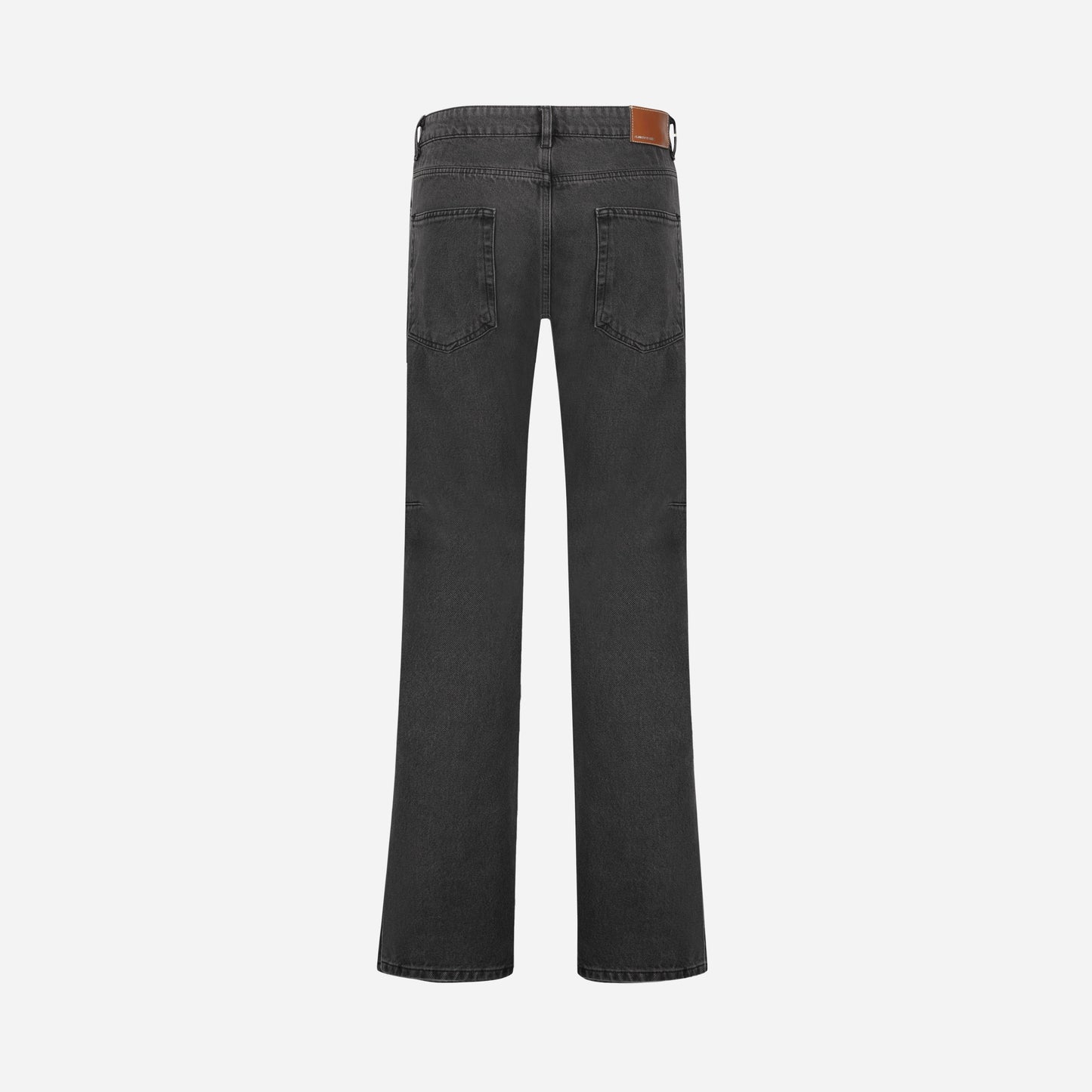 Straight Bootcut Jeans in Ash Grey Denim