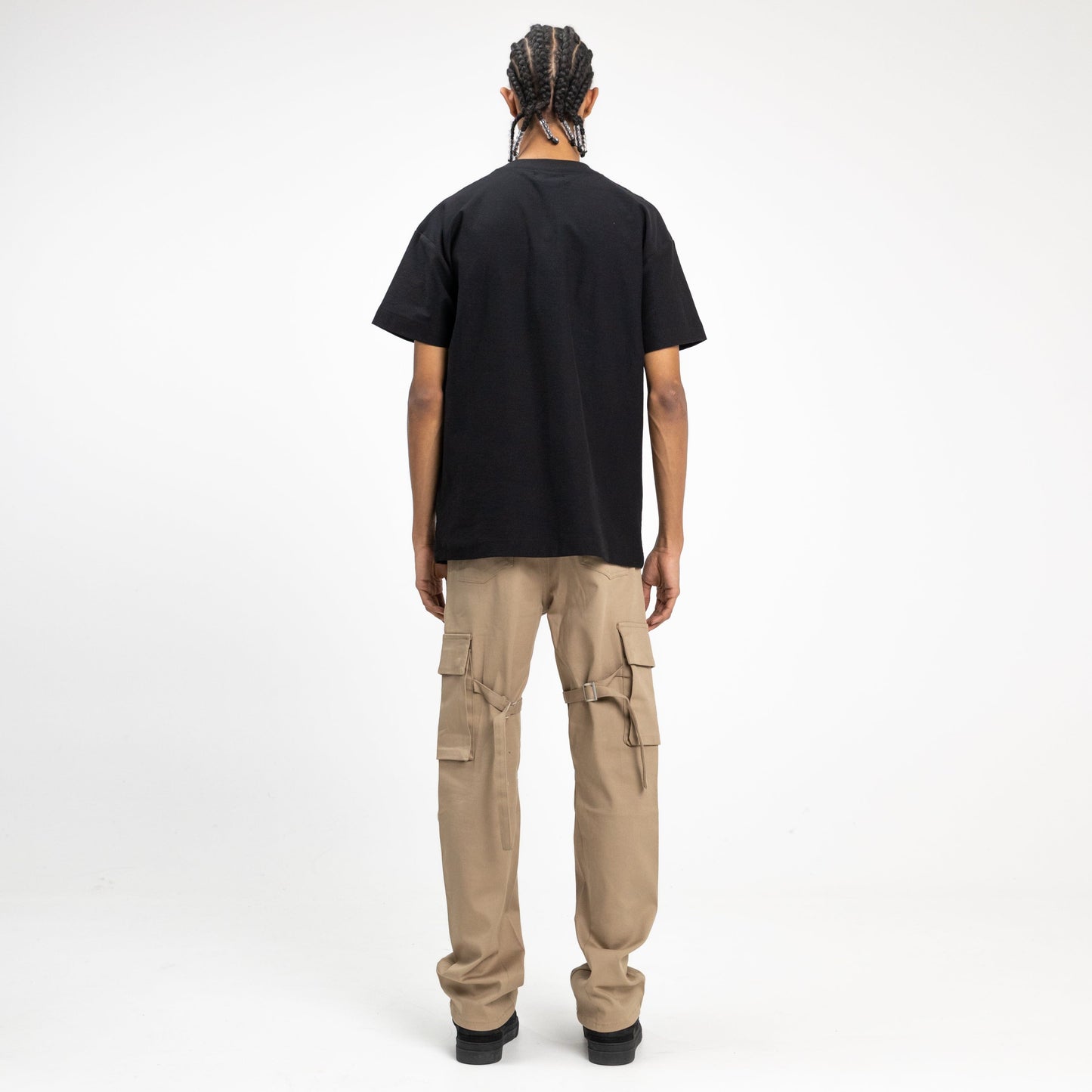 Strap Cargo Pants in Light Brown