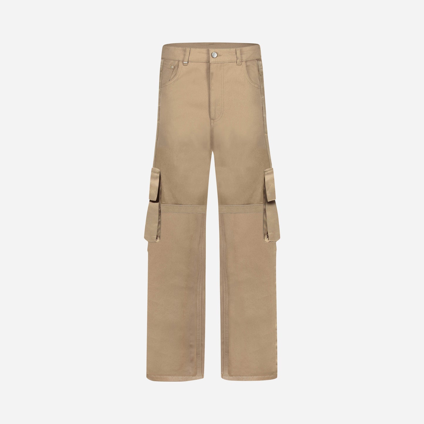 Strap Cargo Pants in Light Brown